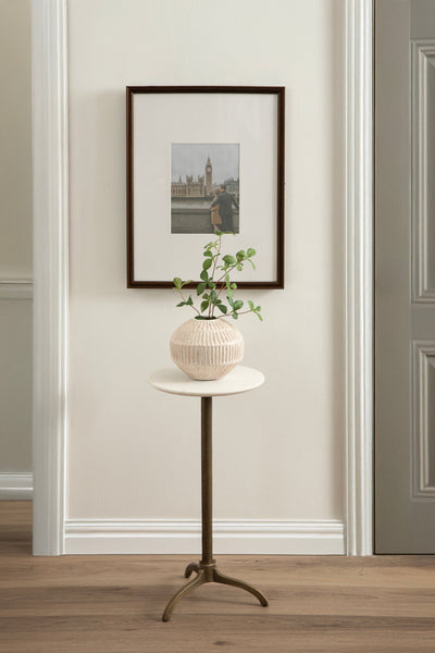 Henshall Marble and Metal Round Side Table