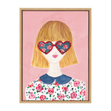 Sylvie Rose Glasses Framed Canvas by kateandlaurel - main product image for Resin Society