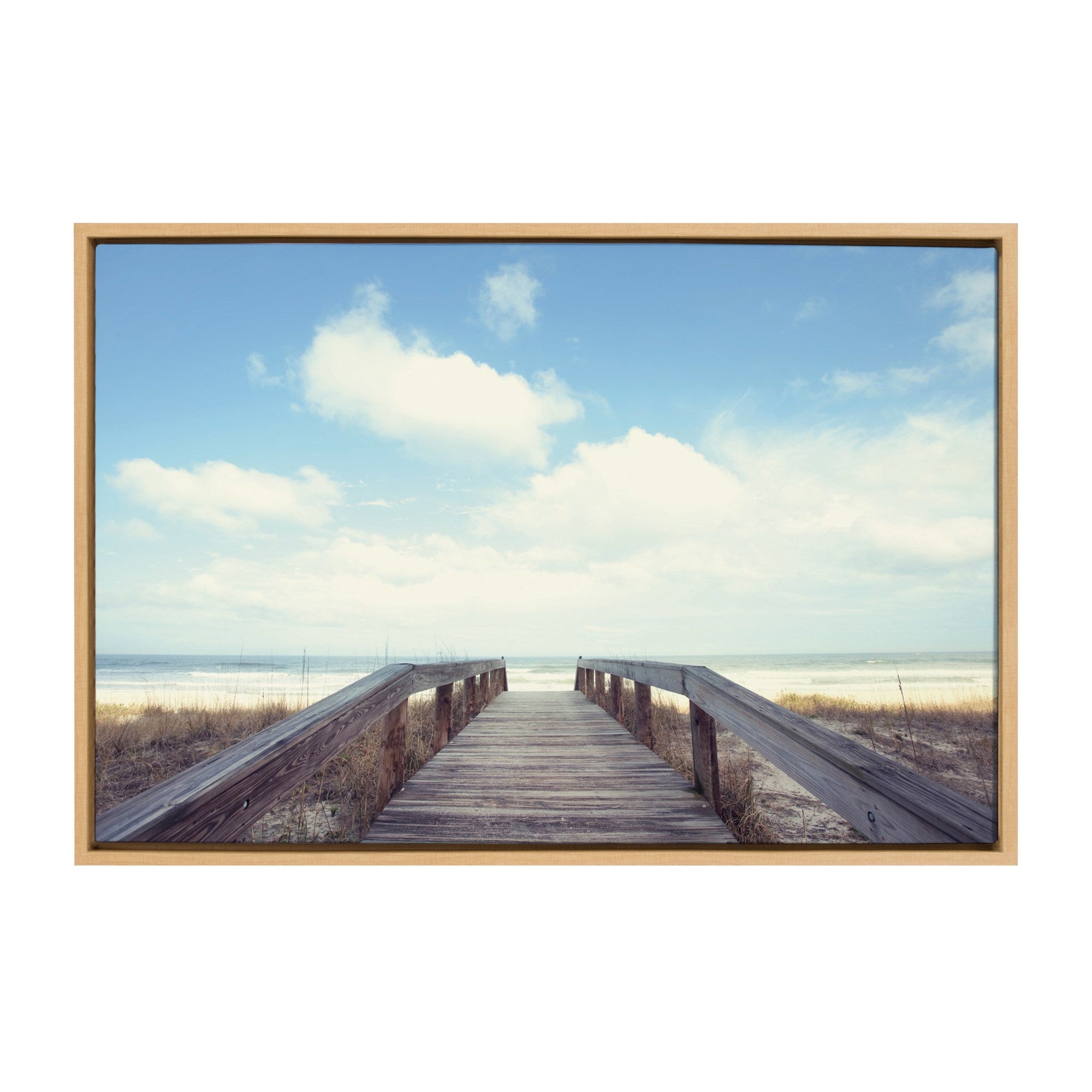 Sylvie To The Beach Framed Canvas by Matt Meyer by kateandlaurel - main product image for Resin Society