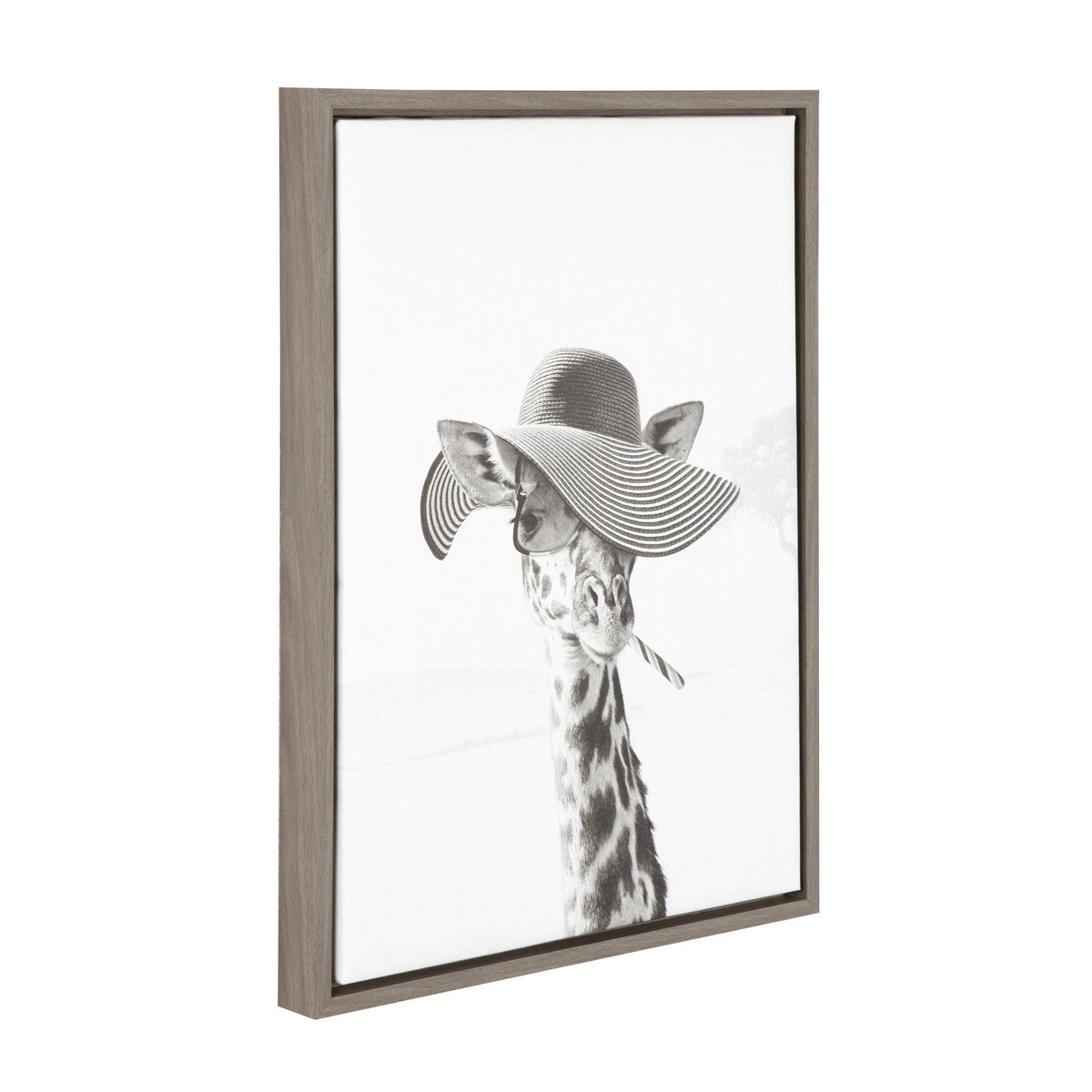 Sylvie Sarifa Giraffe Framed Canvas by Simon Te of Tai Prints by kateandlaurel - product image 2 for Resin Society