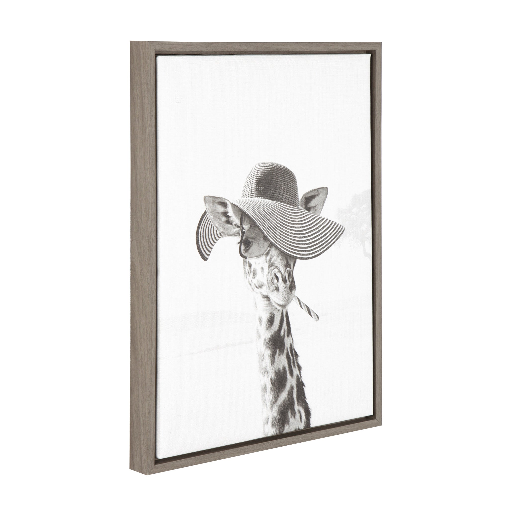Sylvie Sarifa Giraffe Framed Canvas by Simon Te of Tai Prints by kateandlaurel - product image 2 for Resin Society