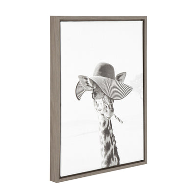 Sylvie Sarifa Giraffe Framed Canvas by Simon Te of Tai Prints by kateandlaurel - product image 2 for Resin Society