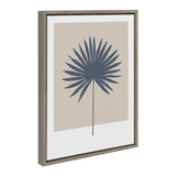 Sylvie Muted Tan and Blue Colorblock Botanical Palm Framed Canvas by kateandlaurel - product image 13 for Resin Society