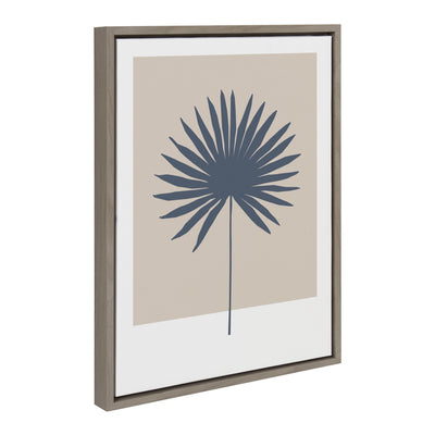 Sylvie Muted Tan and Blue Colorblock Botanical Palm Framed Canvas by kateandlaurel - product image 13 for Resin Society