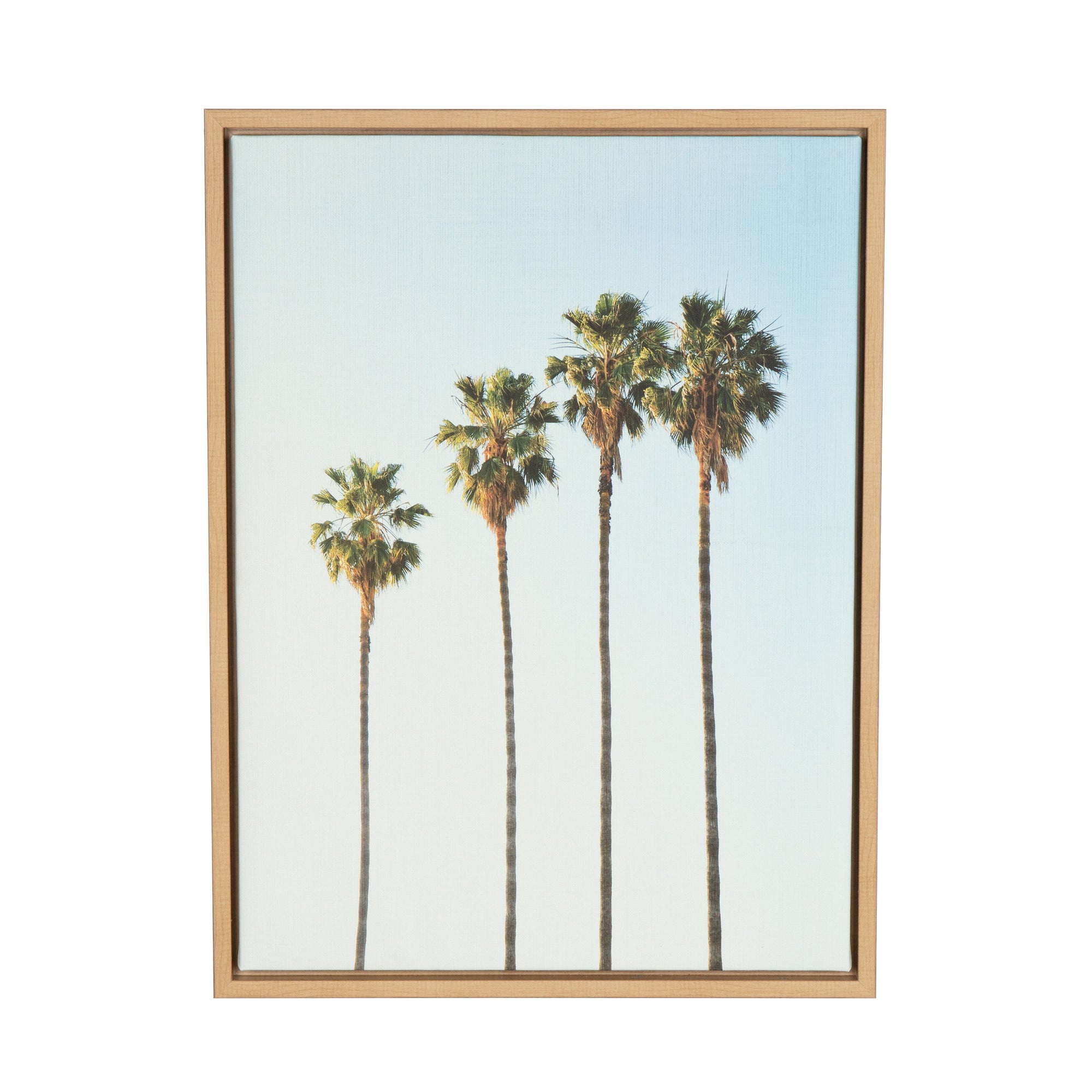 Sylvie Four Palm Trees Framed Canvas by Simon Te by kateandlaurel - product image 7 for Resin Society
