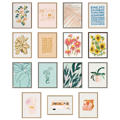 Sylvie Sea Plant and Ocean Treasures Framed Canvas Set by Alicia Schultz by kateandlaurel - product image 4 for Resin Society