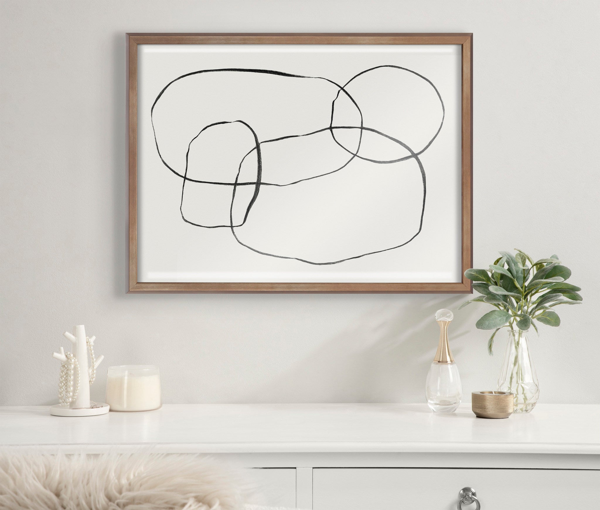 Blake 871 Modern Circles Framed Printed Glass by Teju Reval of by kateandlaurel - product image 5 for Resin Society