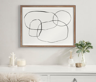 Blake 871 Modern Circles Framed Printed Glass by Teju Reval of by kateandlaurel - product image 5 for Resin Society