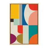 Sylvie Mid Century Modern Pattern Framed Canvas
