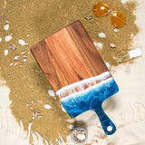 Medium Acacia Cheese Board with resin accents by Lynn & Liana Designs