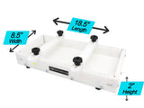 Medium Epoxy Resin Form 18.5 inches by 8.5 inches by 2 inches with clamps and leveling feet