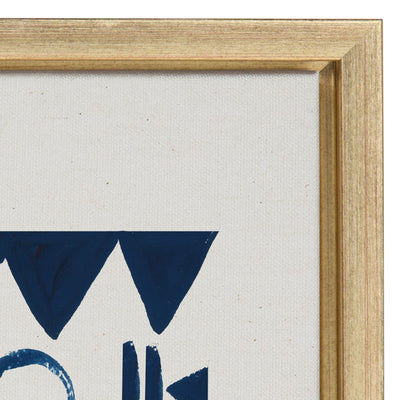 Sylvie 858 Indigo Abstract Framed Canvas by kateandlaurel - product image 3 for Resin Society
