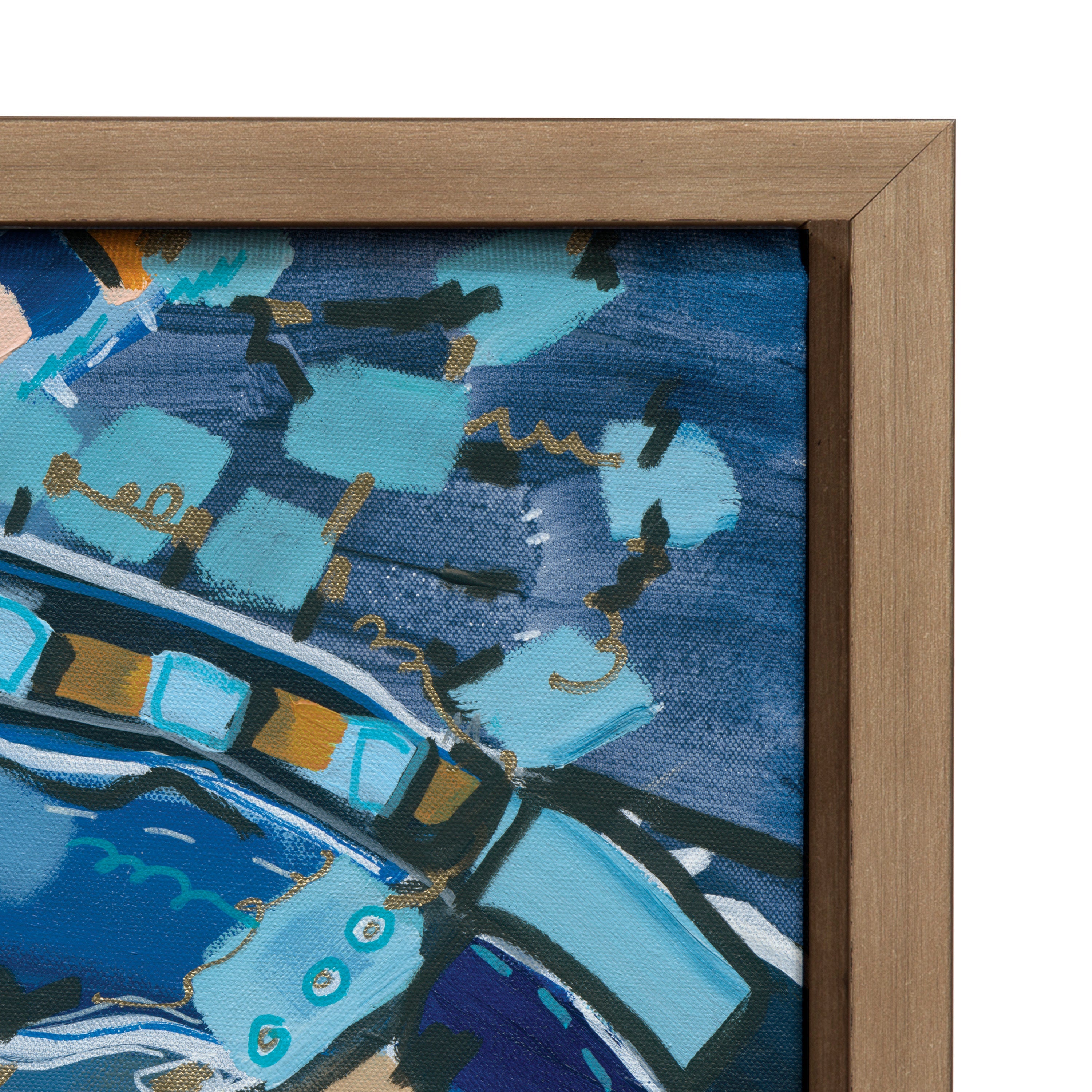 Sylvie Blue Dream Framed Canvas by Leah Nadeau by kateandlaurel - product image 3 for Resin Society