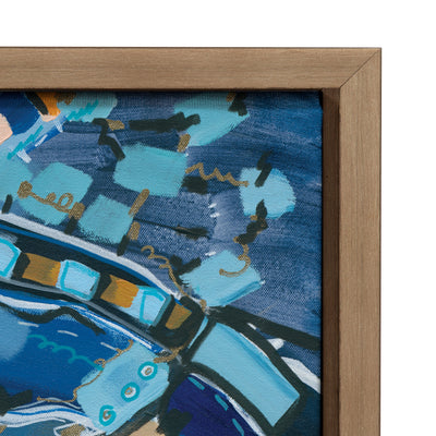 Sylvie Blue Dream Framed Canvas by Leah Nadeau by kateandlaurel - product image 3 for Resin Society