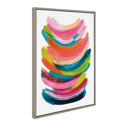 Sylvie Bright Abstract Framed Canvas
