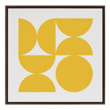 Sylvie Bold Vintage Geometric Sunshine Yellow Framed Canvas by kateandlaurel - product image 2 for Resin Society