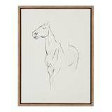 Sylvie Edgar Degas Horse Turned Three Quarters 1880 BW Framed Canvas by kateandlaurel - product image 2 for Resin Society