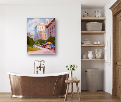 Midday Downtown Enhanced Canvas Print