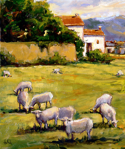 Midday Graze Artist Enhanced Canvas Print by John Beard Collection - main product image for Resin Society