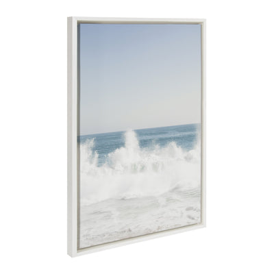 Sylvie Waves Crashing Framed Canvas by kateandlaurel - product image 9 for Resin Society