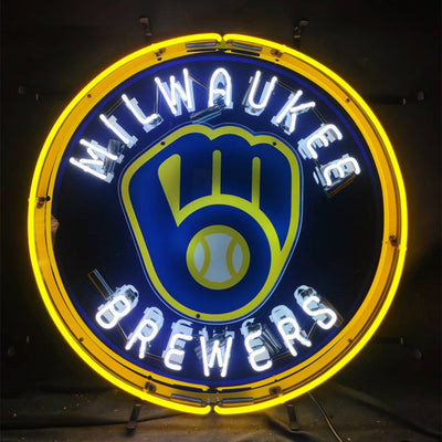 Milwaukee Brewers Logo Neon Signs Light