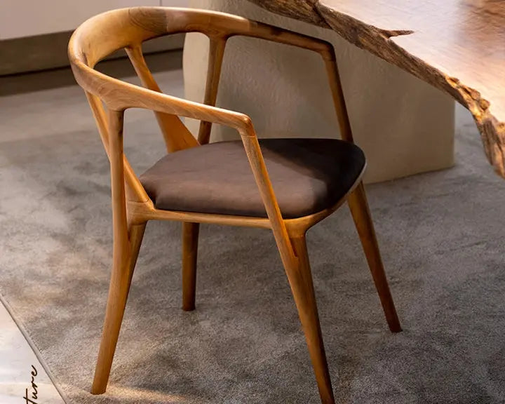 Luxury Premium Solid Walnut Chair - Italian Style by Gizz - main product image for Resin Society