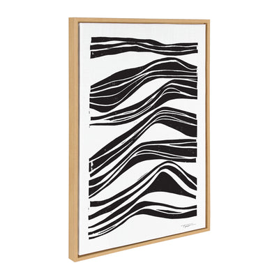 Sylvie Abstract Waves Framed Canvas by kateandlaurel - product image 2 for Resin Society