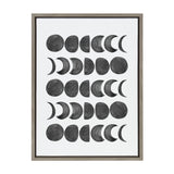 Sylvie 901 Moon Phases Black on White Framed Canvas by kateandlaurel - product image 7 for Resin Society