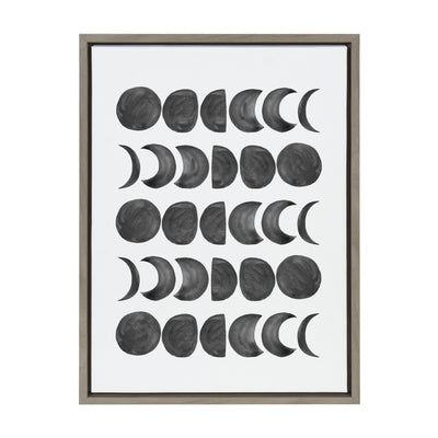 Sylvie 901 Moon Phases Black on White Framed Canvas by kateandlaurel - product image 7 for Resin Society