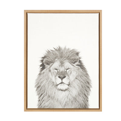 Sylvie Lion Framed Canvas by Simon Te Tai by kateandlaurel - product image 17 for Resin Society