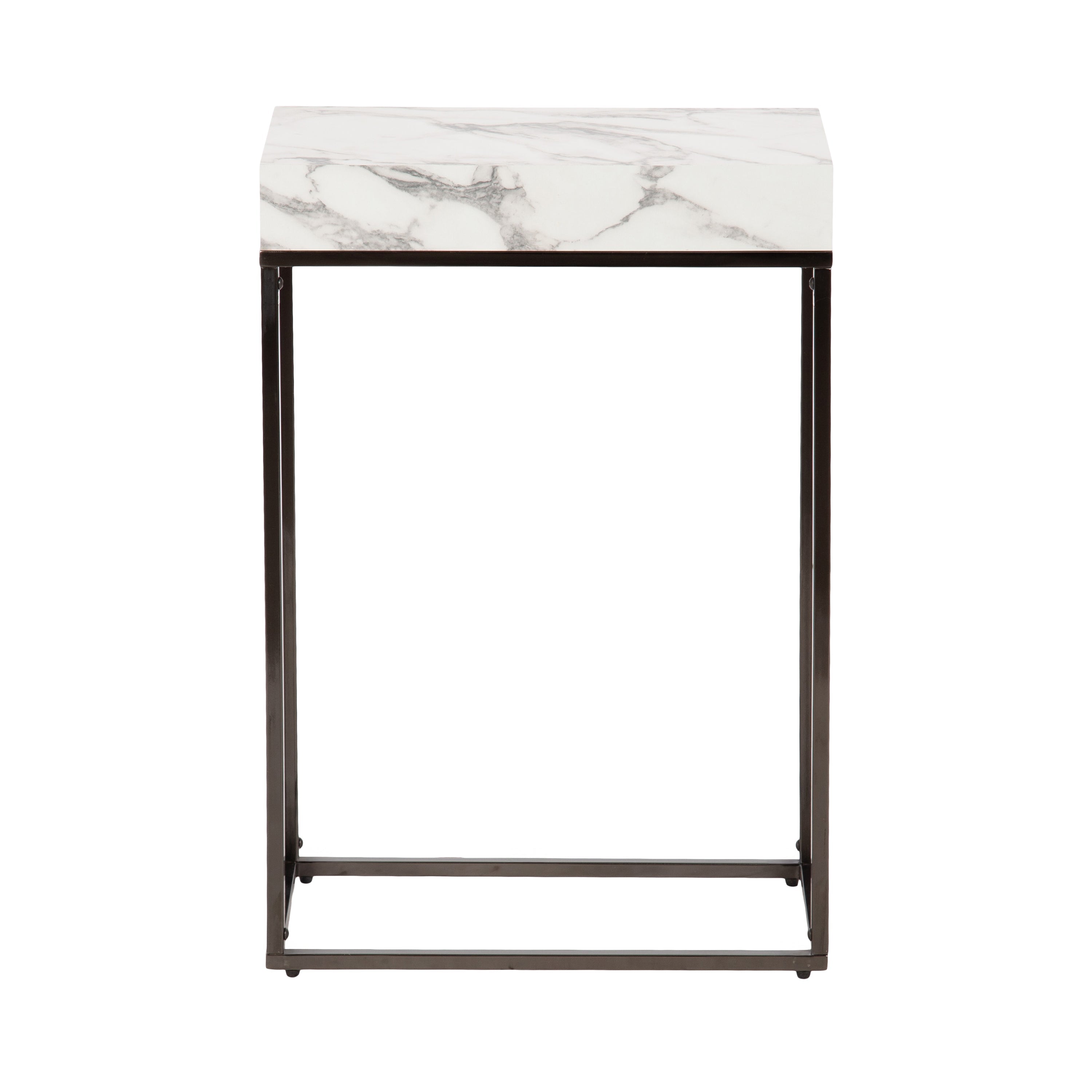 Karlsen Wood and Metal Slim Side Table