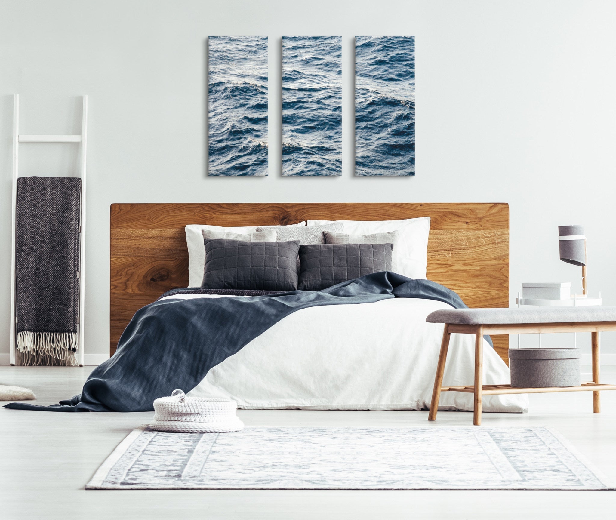 Coastal Ocean Waves Canvas Wall Art Set by The Creative Bunch Studio by kateandlaurel - product image 8 for Resin Society