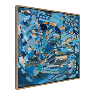 Sylvie Blue Dream Framed Canvas by Leah Nadeau by kateandlaurel - product image 2 for Resin Society