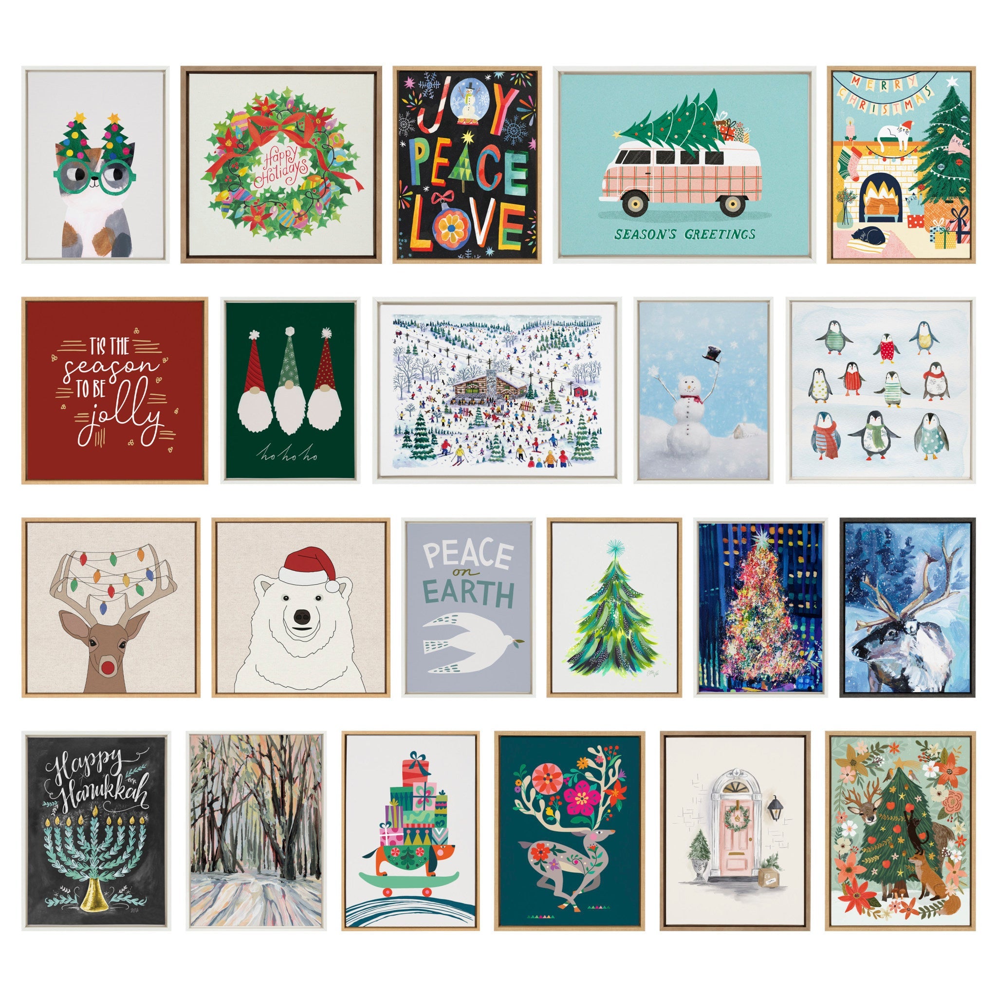 Sylvie Friend Zone Winterwonder Penguins Framed Canvas by House of Turnowsky