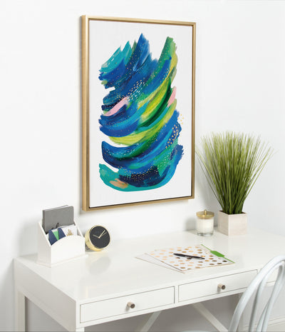 Sylvie Bright Abstract 2 Framed Canvas by kateandlaurel - product image 9 for Resin Society