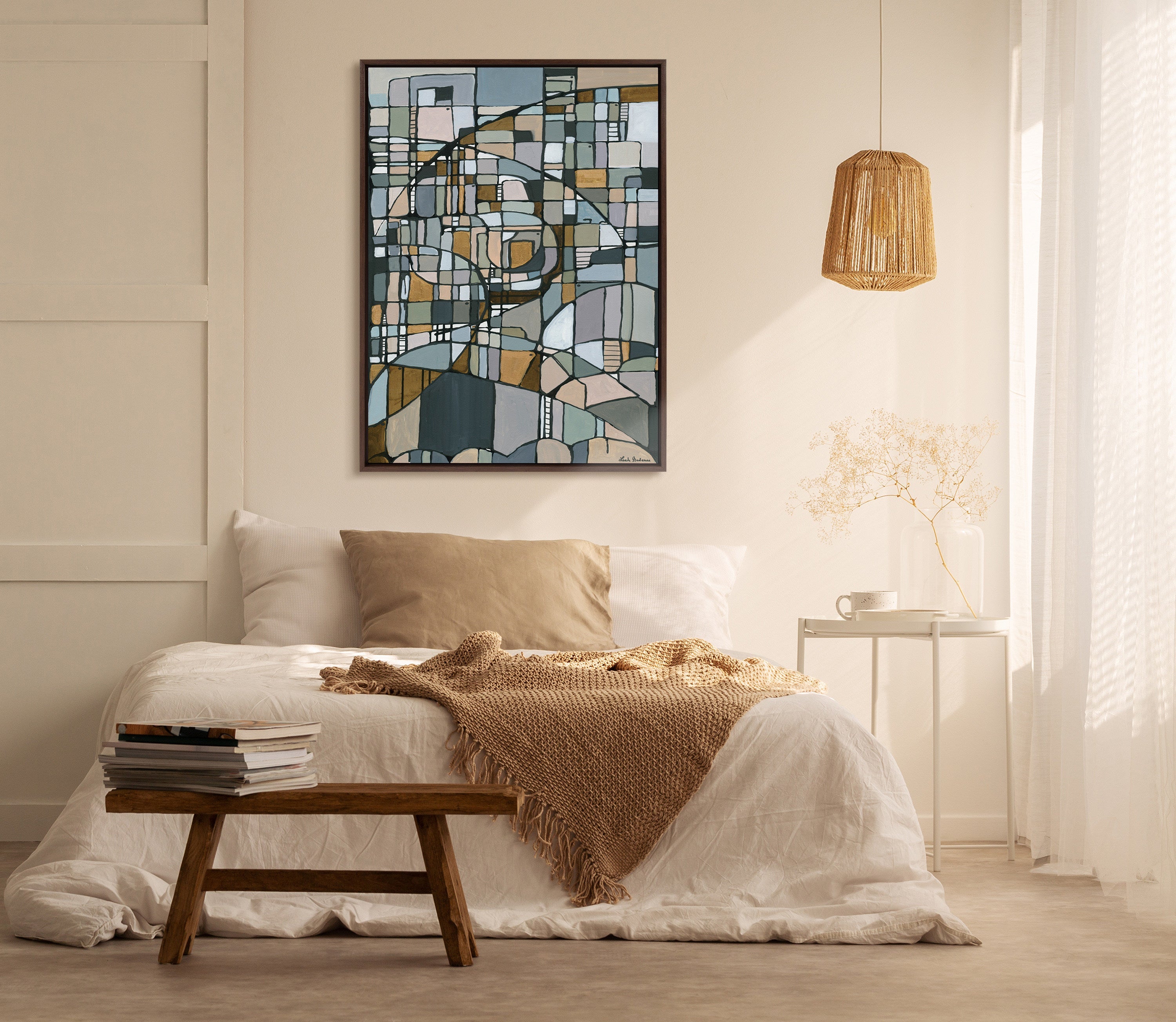 Sylvie Deco Nadeau Framed Canvas by Leah Nadeau by kateandlaurel - product image 10 for Resin Society