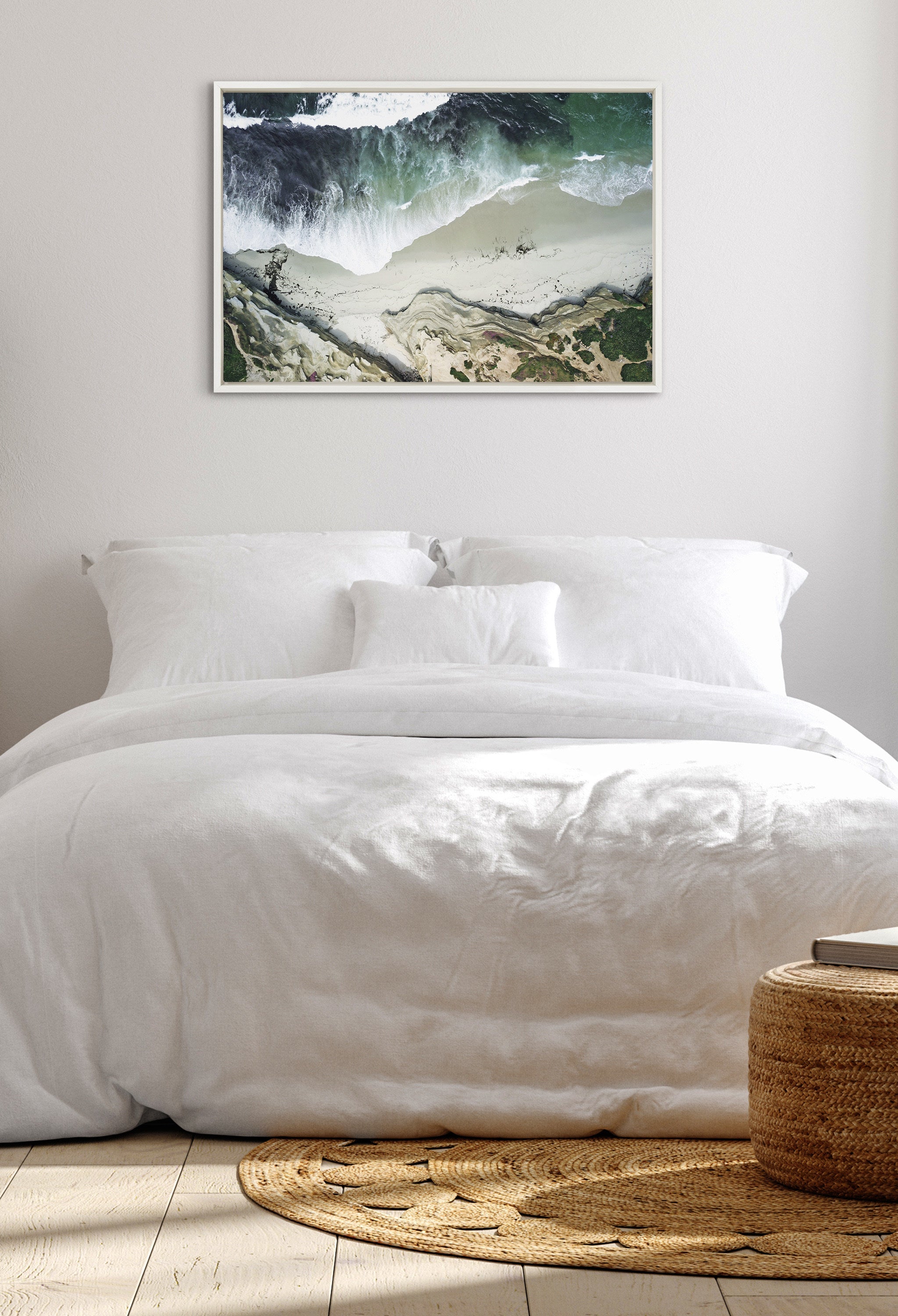 Sylvie La Jolla Curves Framed Canvas by Rachel Bolgov by kateandlaurel - product image 4 for Resin Society