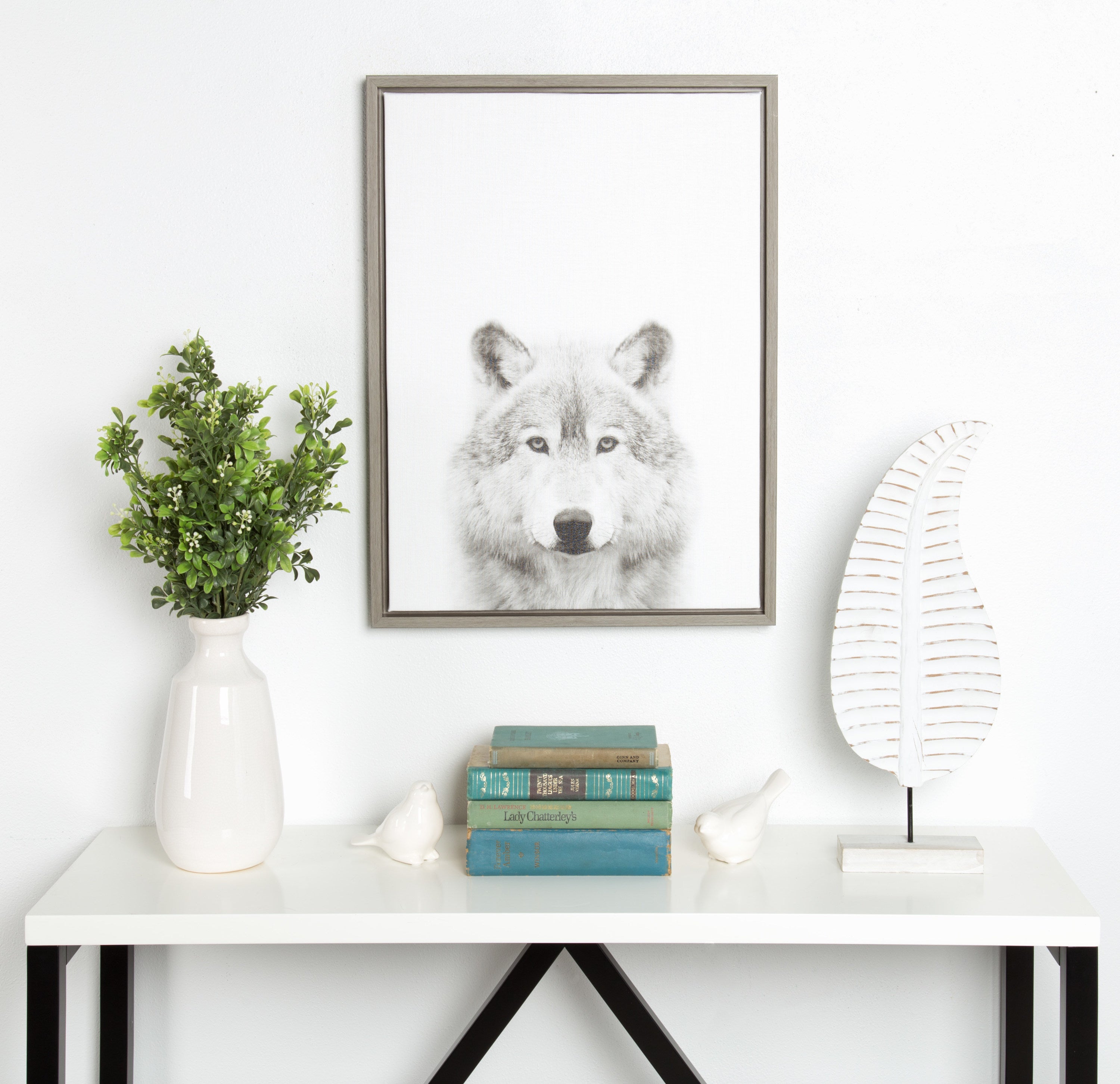 Sylvie Wolf Framed Canvas by Simon Te Tai by kateandlaurel - product image 20 for Resin Society