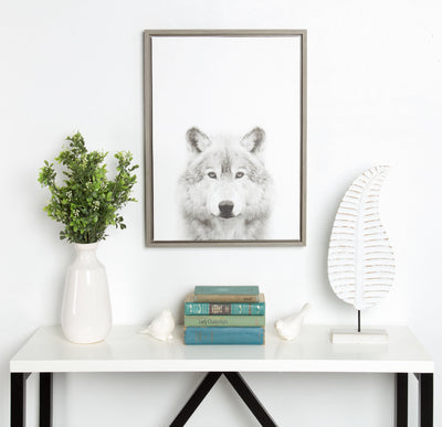Sylvie Wolf Framed Canvas by Simon Te Tai by kateandlaurel - product image 20 for Resin Society