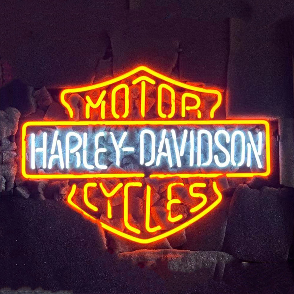 Orange Motorcycle Harley Davidson Neon Signs Light by Neon Signs Land - main product image for Resin Society