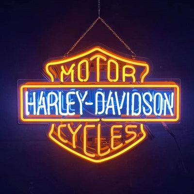 Orange Motorcycle Harley Davidson Neon Signs Light by Neon Signs Land - product image 2 for Resin Society