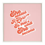 Sylvie Groovy Type She Hero Framed Canvas by kateandlaurel - product image 9 for Resin Society