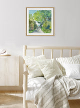 Sylvie The Lane and Sea Framed Canvas by kateandlaurel - product image 10 for Resin Society