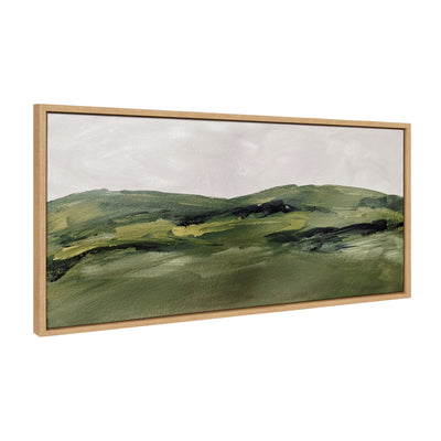 Sylvie Green Mountain Landscape Framed Canvas by Amy Lighthall