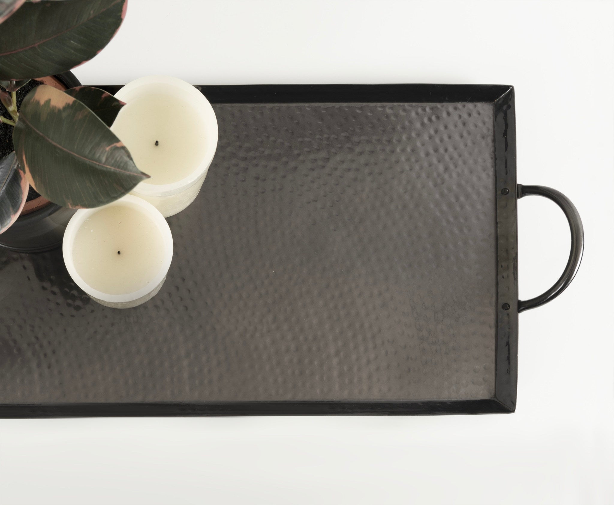 Sanzo Hammered Rectangle Metal Tray