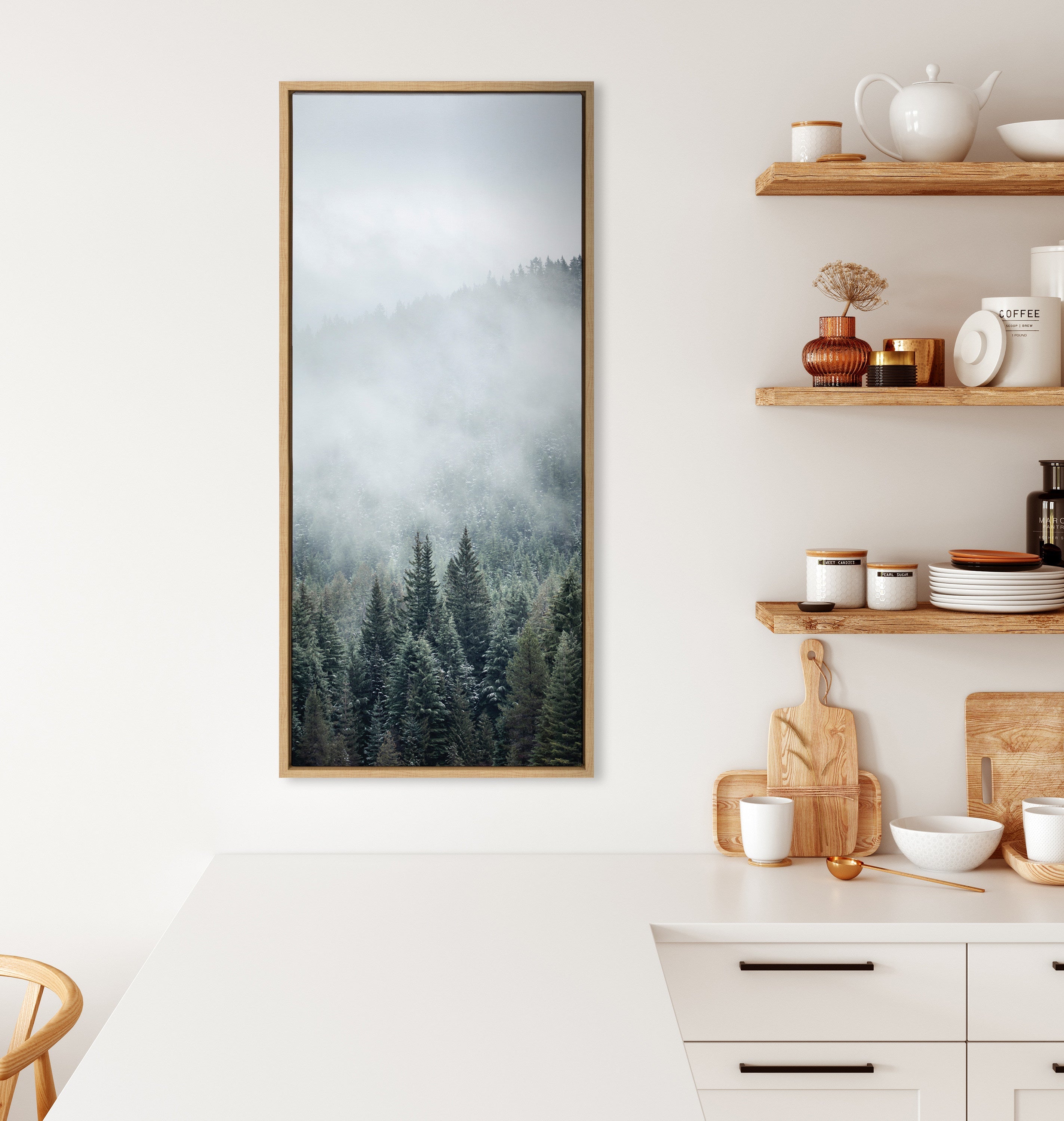 Sylvie Evergreen Dream Framed Canvas by kateandlaurel - product image 4 for Resin Society