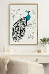 Sylvie 658 Peacock Framed Canvas by kateandlaurel - product image 4 for Resin Society