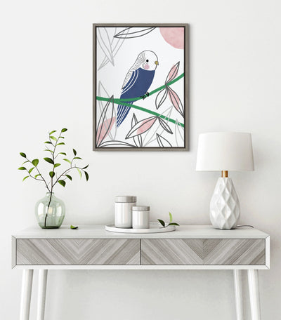 Sylvie Dreamy Parakeet Framed Canvas by kateandlaurel - product image 9 for Resin Society