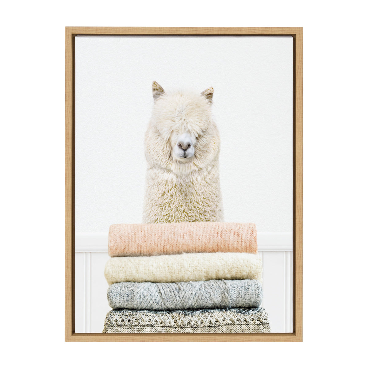Sylvie Fold Alpaca Framed Canvas by kateandlaurel - product image 2 for Resin Society