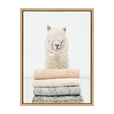 Sylvie Fold Alpaca Framed Canvas by kateandlaurel - product image 2 for Resin Society